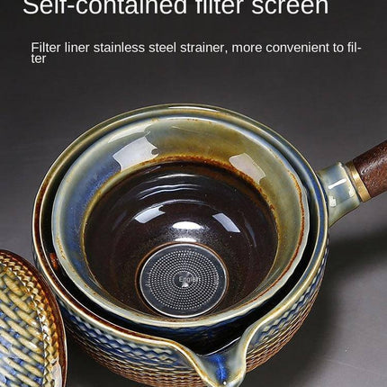 Unique Ceramic Moving Teapot Filter Set