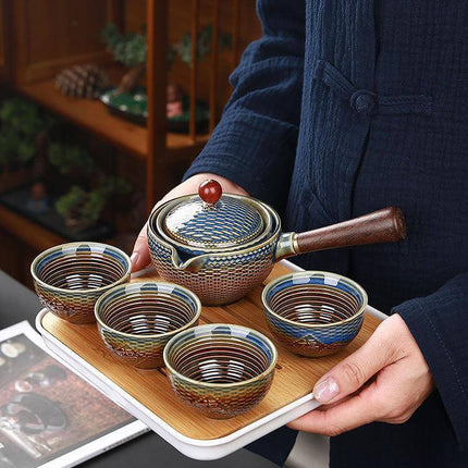 Unique Ceramic Moving Teapot Filter Set