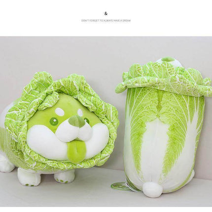 Cute Vegetable Cabbage Stuffed Dog  Pillow