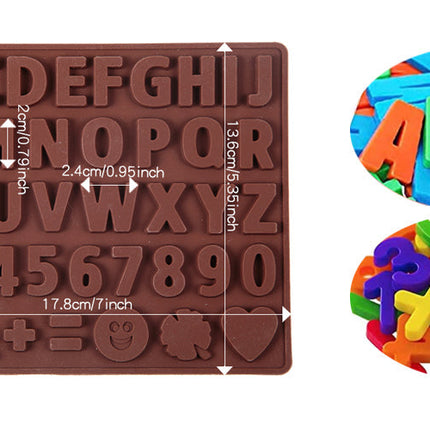 3D Alphabet Silicone DIY Chocolate Mold