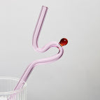 1PC pink straw