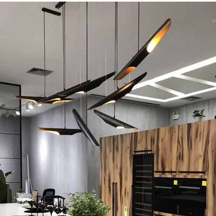 Post Modern Creative Bamboo Shell Futuristic Pendant Light