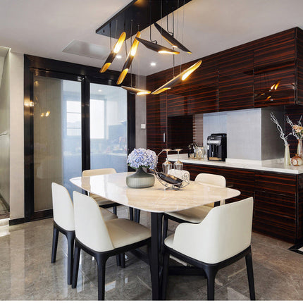 Post Modern Creative Bamboo Shell Futuristic Pendant Light