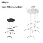 6 light round base / warm white / black