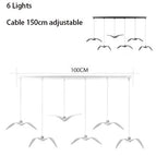 6 light long base / cold white / white