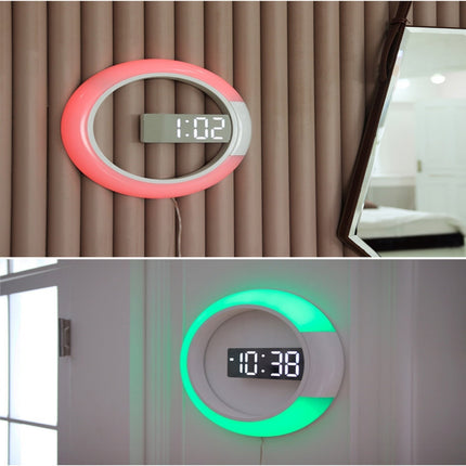 LED Ring Lamp Wall Clock