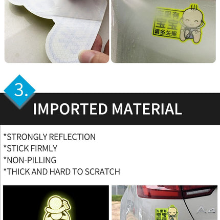 Luminous Eyes Reflective Car Stickers