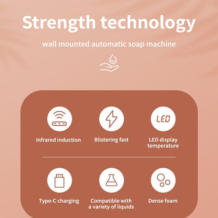 Temperature Display Automatic Soap Dispenser