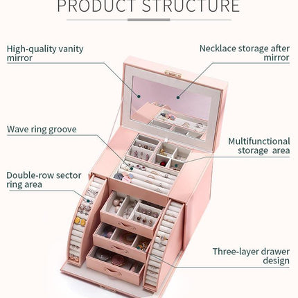 Luxury Large Jewelry Storage Drawer Box