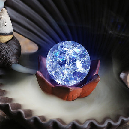 Ceramic Shell Incense Holder Led Lamp