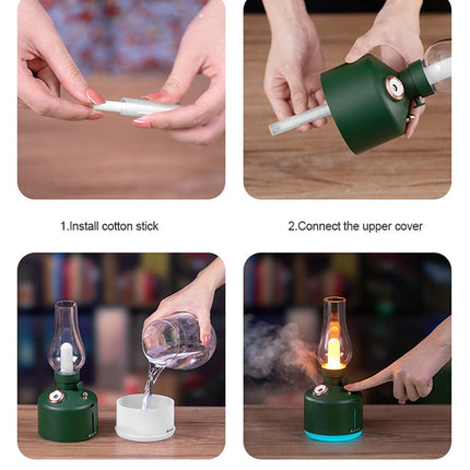 Retro Air Humidifier Wireless Aroma Diffuser Lamp