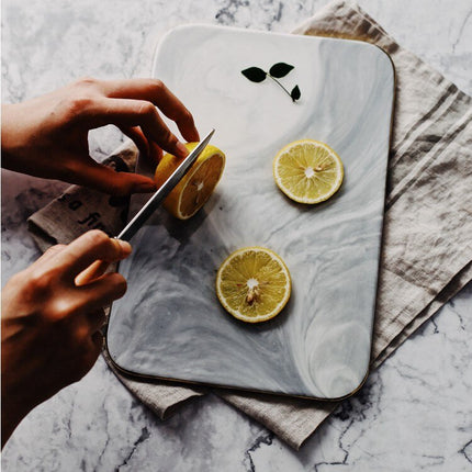 Elegant White Marble Ceramic Cutting Board