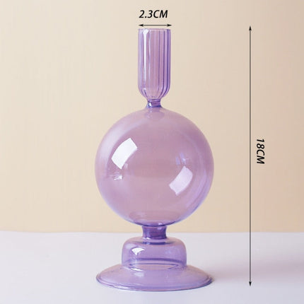 Nordic Stylish Bubble Glass Candle Holder
