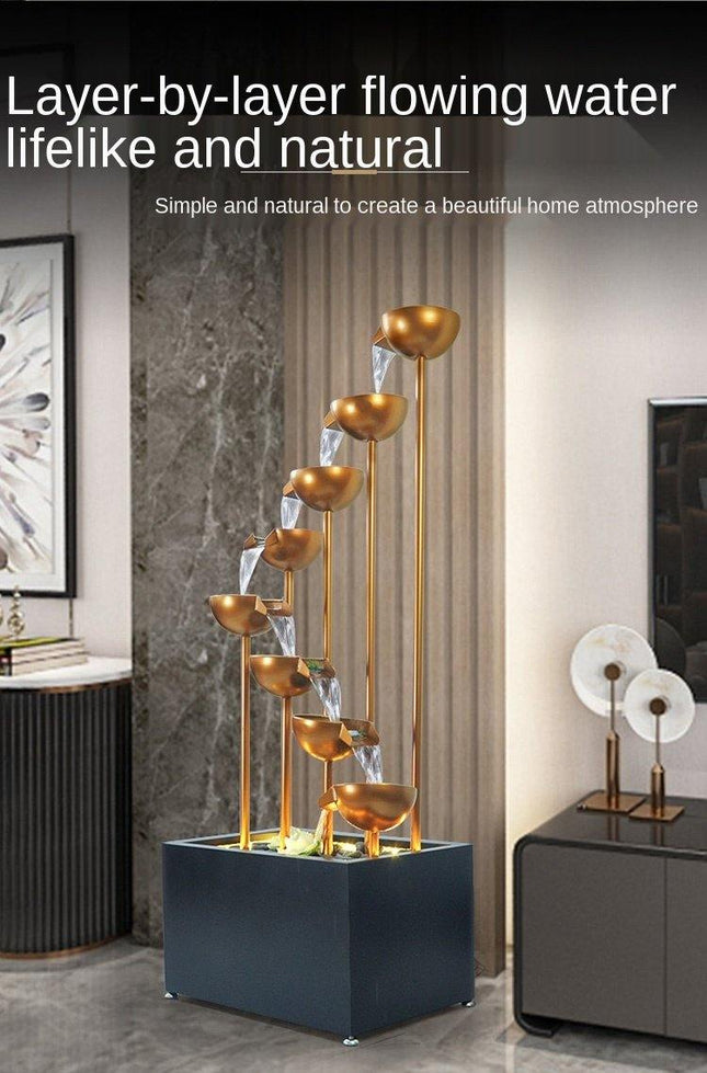 Elegant Large Minimalist Water Floor Fountain