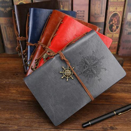 Retro PU Leather Pirate Spiral Notebook