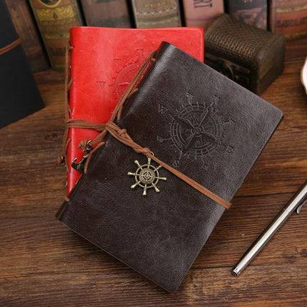 Retro PU Leather Pirate Spiral Notebook