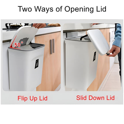 Wall-Mounted Smart Lid Trash Can