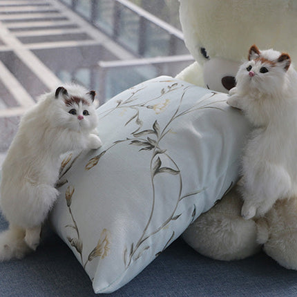 Cute Plush Cat Home Desk Figurine Decor