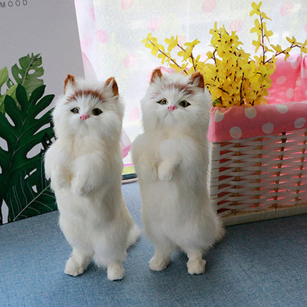 Cute Plush Cat Home Desk Figurine Decor