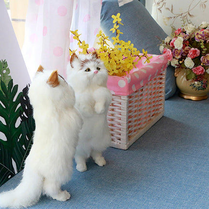 Cute Plush Cat Home Desk Figurine Decor