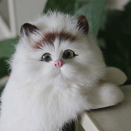 Cute Plush Cat Home Desk Figurine Decor
