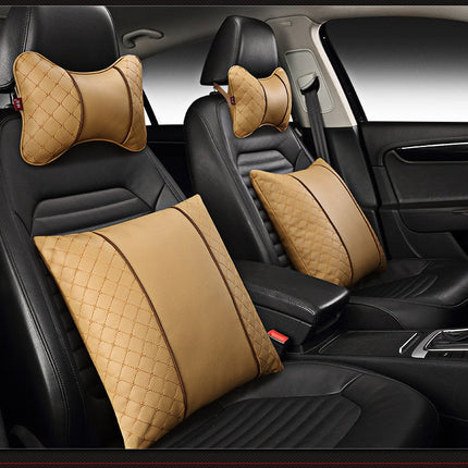 Car Leather Neck and Back Pillows