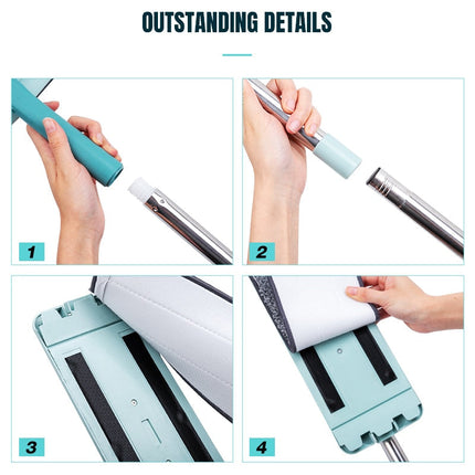 Self-Wring Magic Flat Squeeze Mop