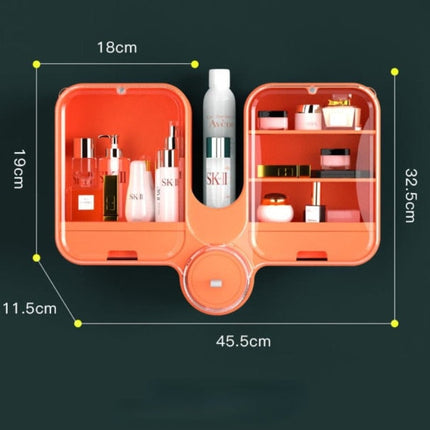 Wall-Mounted Large Capacity Pastel Makeup Organizer Box