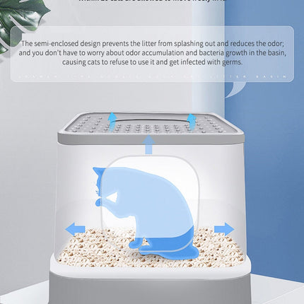 Fully Closed Anti Splash Cat Litter Box