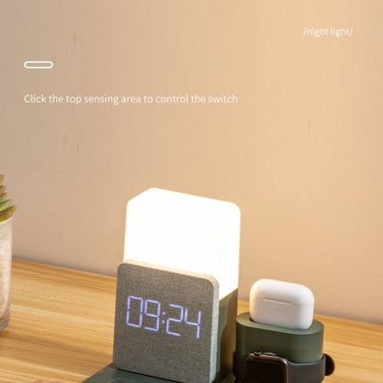 Modern Alarm Clock Wireless Charger Desk Lamp