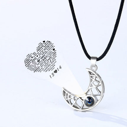 100 Languages I Love You Projection Couple Necklace