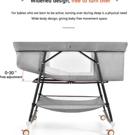 European Built-in Mosquito Net Foldable Baby Crib Infant Bed