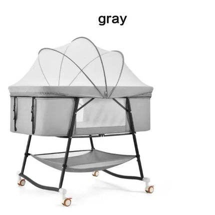 European Built-in Mosquito Net Foldable Baby Crib Infant Bed