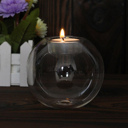 European Elegant Crystal Glass Candle Holder