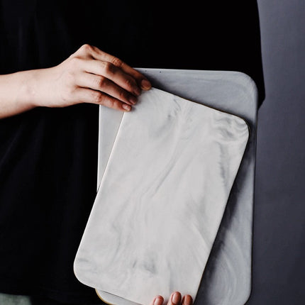 Elegant White Marble Ceramic Cutting Board