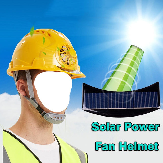 Solar Power Cooling Fan Safety Helmet
