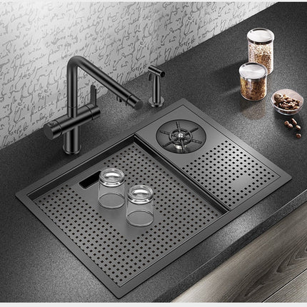 Elegant Black Nano Smart Kitchen Sink