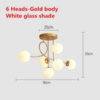 Gold White glass