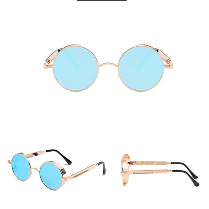 Creative Round Retro Round Metal Sunglasses