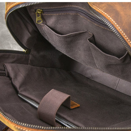 Large Capacity Leather Retro Men's Outdoor Backpack
