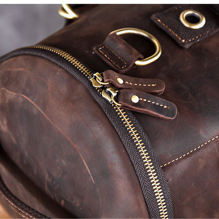Vintage Leather Shoulder Men's Backpack