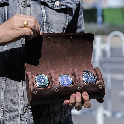 Luxury Leather Watch Holder Case