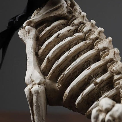 Retro Skull Dog Statue