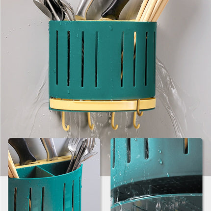 Wall-Mounted Drain Rack Tableware Storage Box