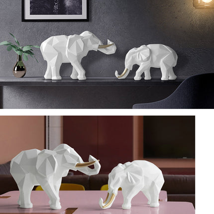 Elegant Resin Modern Elephant Statue