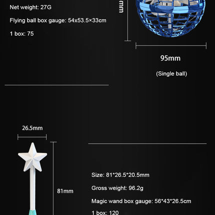 360° Rotating Hand Controlled Flying Ball Spinner Drone Helicopter
