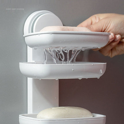 Wall Mounted Bathroom Soap Holder Drainer
