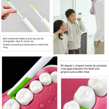 2in1 Portable Faucet Toothbrush Water Flosser