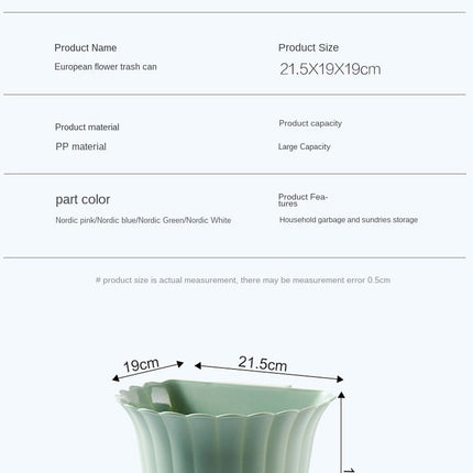 Nordic Flower Shape Hanging Trash Can