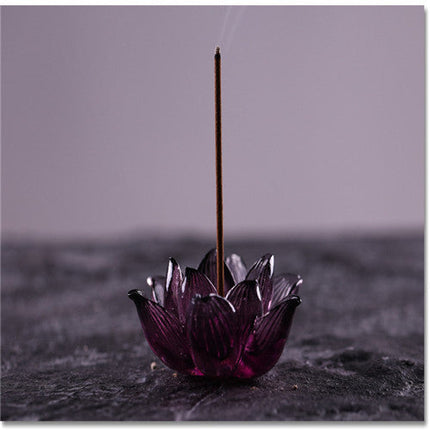 Aromatherapy Colored Glaze Lotus Incense Burner